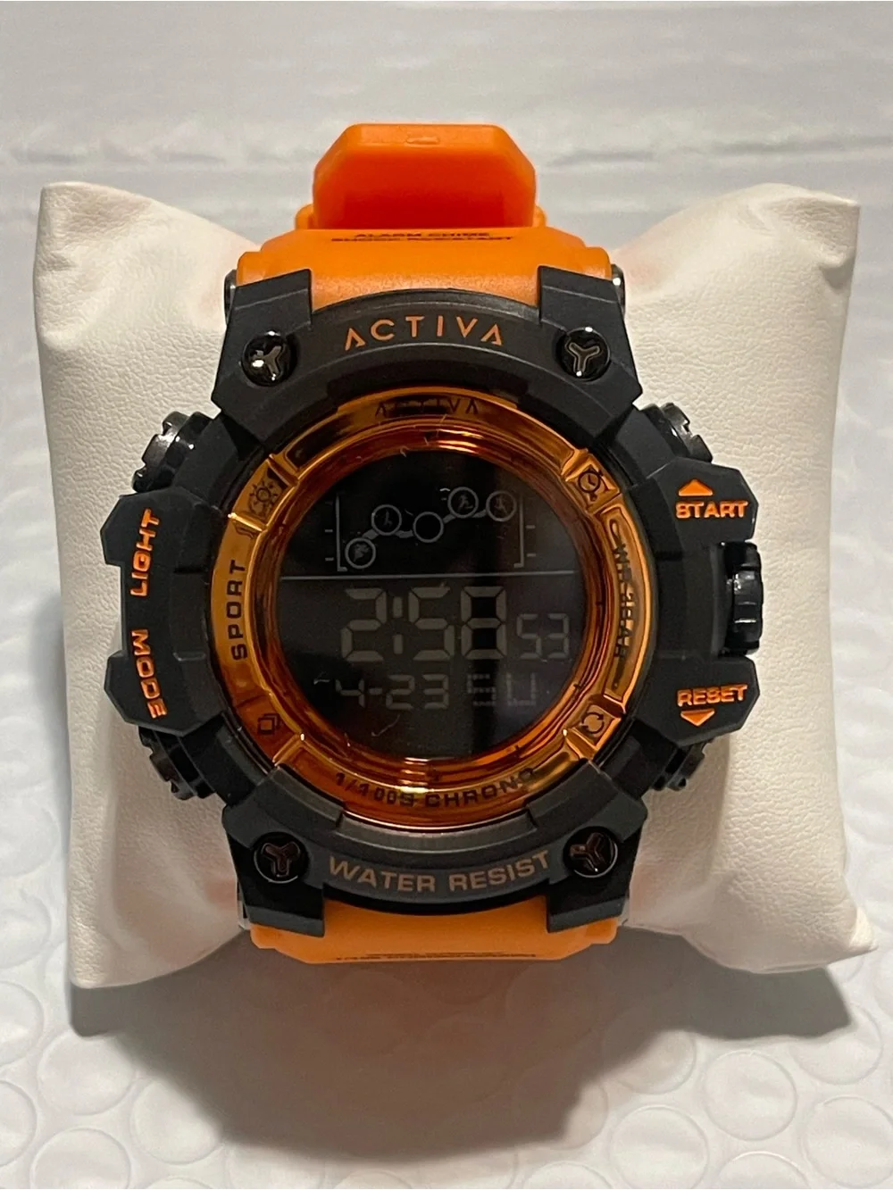 Activa Summit X Invicta Unisex Digital Watch - 50mm. Orange & Black NEW